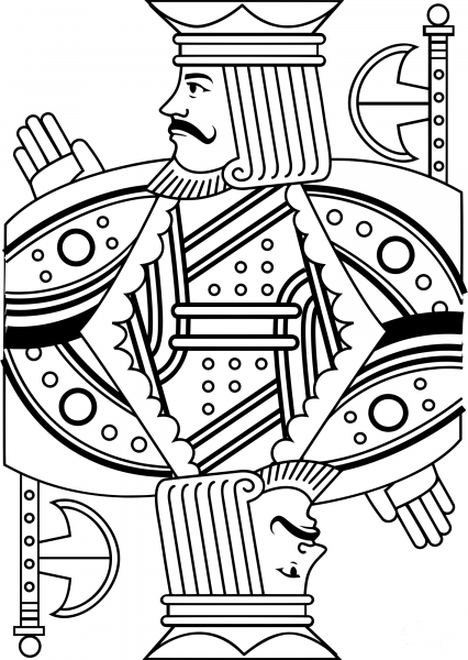 King Line Drawing coloring page image
