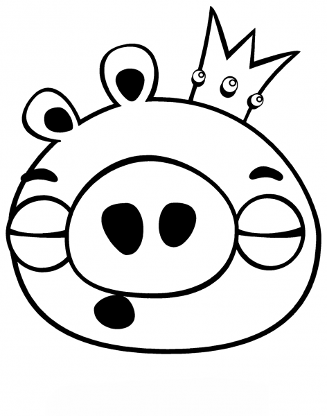 King Pig is Sleeping coloring page image