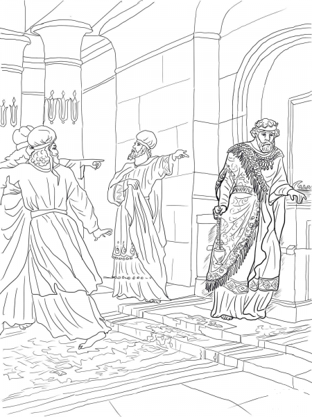 King Uzziah Disobeyed the Lord coloring page image
