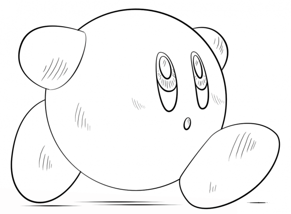 Kirby coloring page image