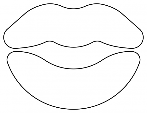 Kiss coloring page image