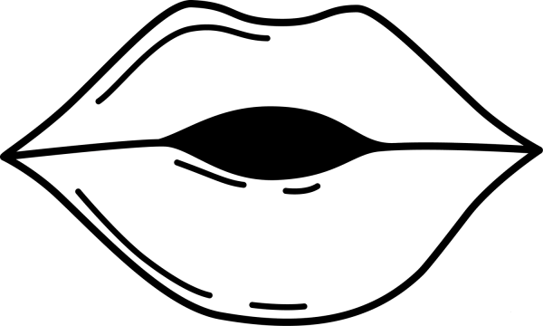 Kiss coloring page image