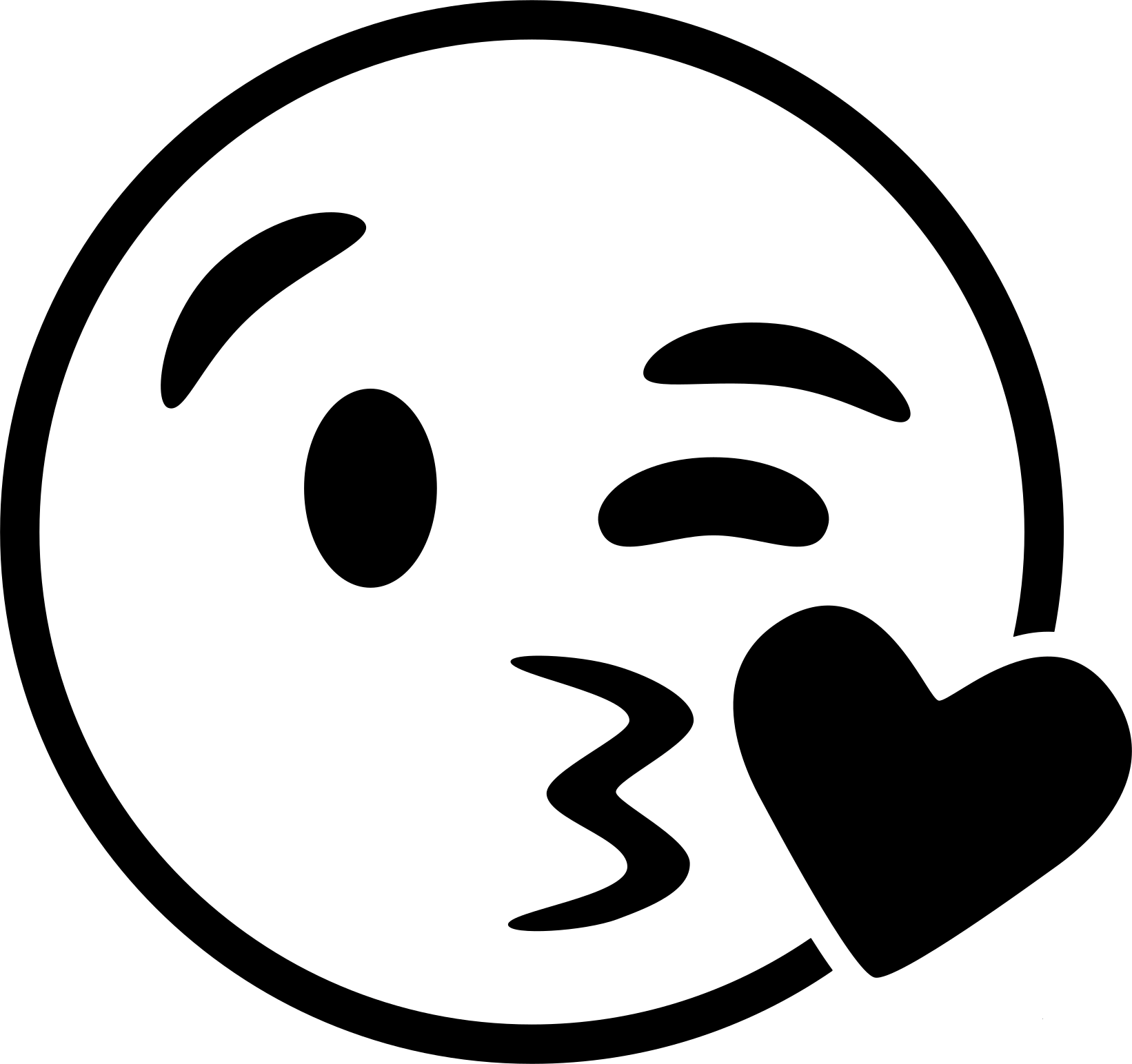 Kiss Emoji coloring page - ColouringPages