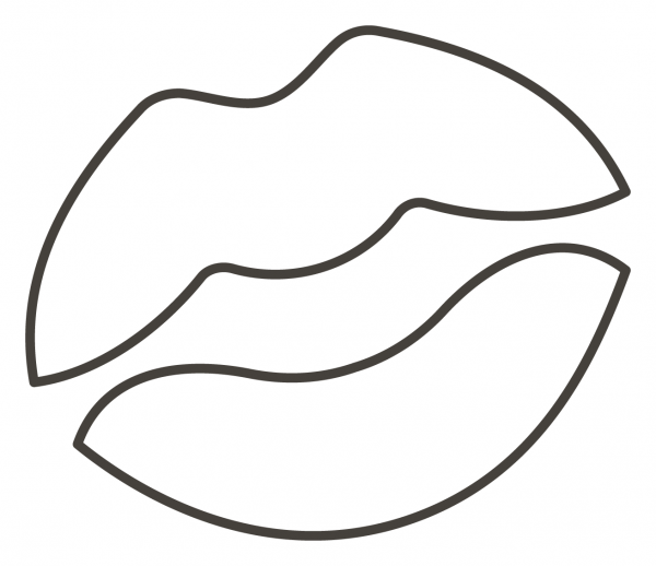 Kiss Mark coloring page image