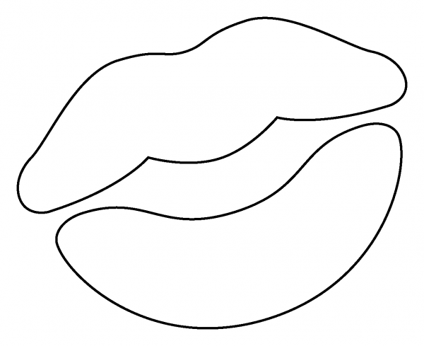 Kiss Mark Emoji coloring page image