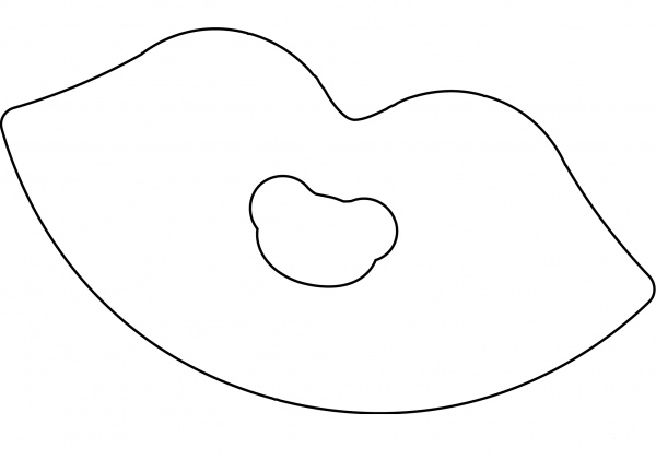 Kiss Mark Emoji coloring page image