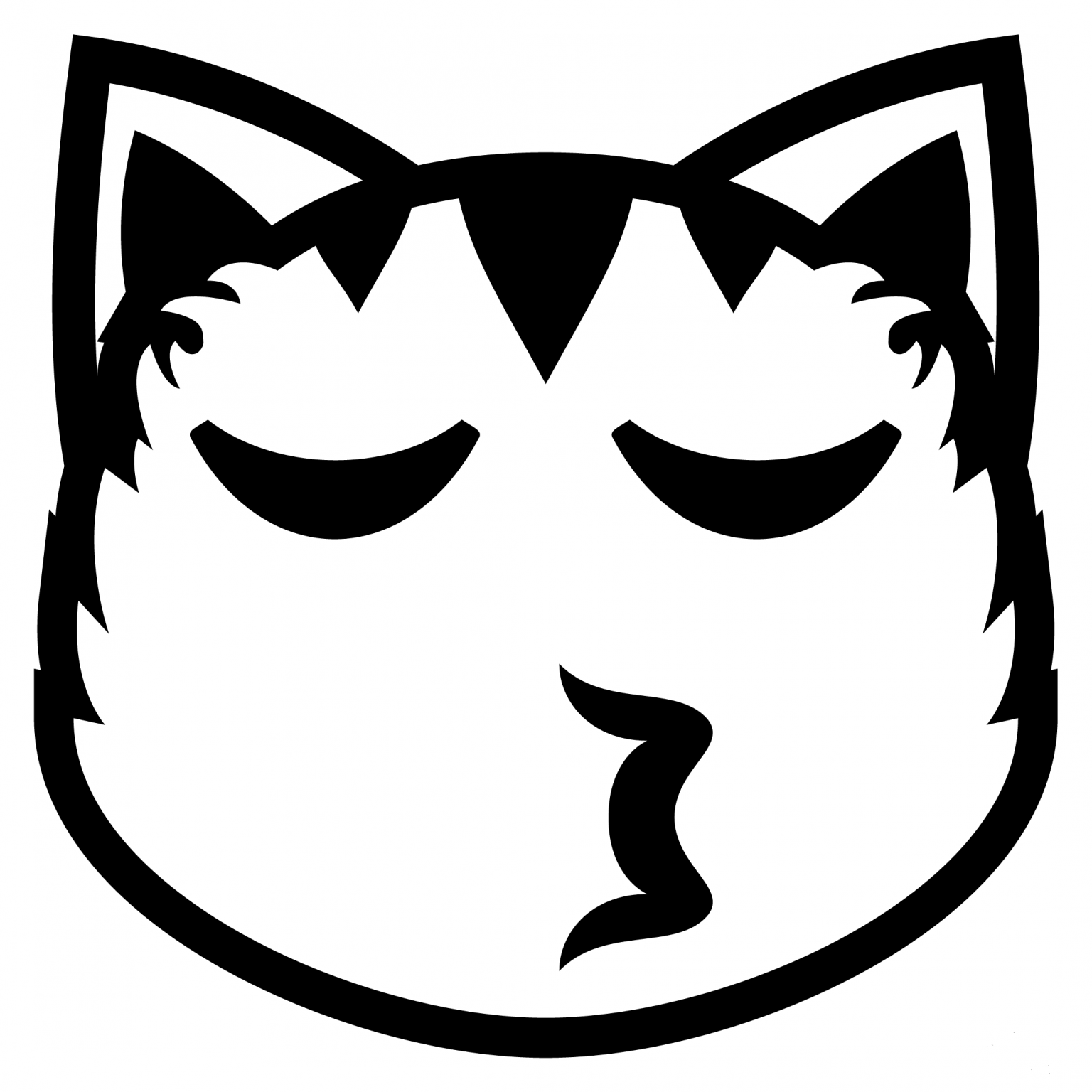 Kissing Cat Emoji Coloring Page Colouringpages