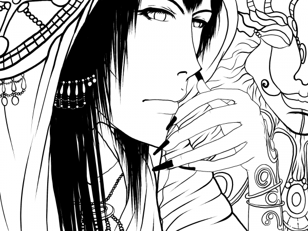 Kisuke Anime Boy Character by Gabriela Gogonea coloring page image
