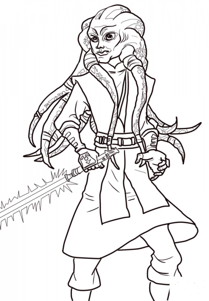 Kit Fisto coloring page image