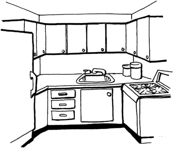 Kitchen  coloring page image