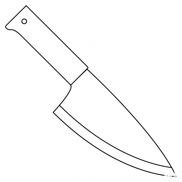 Kitchen Knife coloring page image