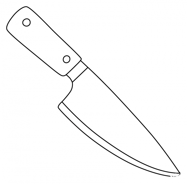 Kitchen Knife Emoji coloring page image