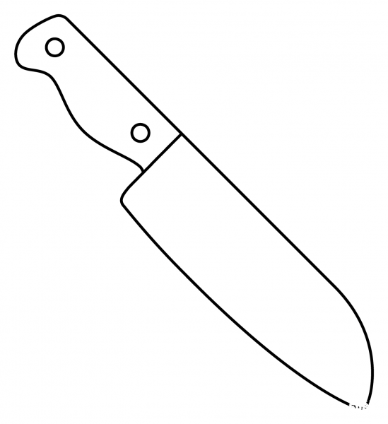 Kitchen Knife Emoji coloring page image