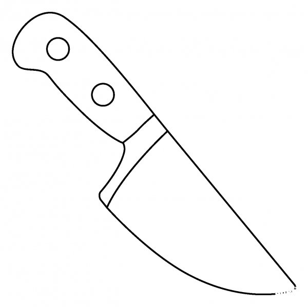Kitchen Knife Emoji coloring page image