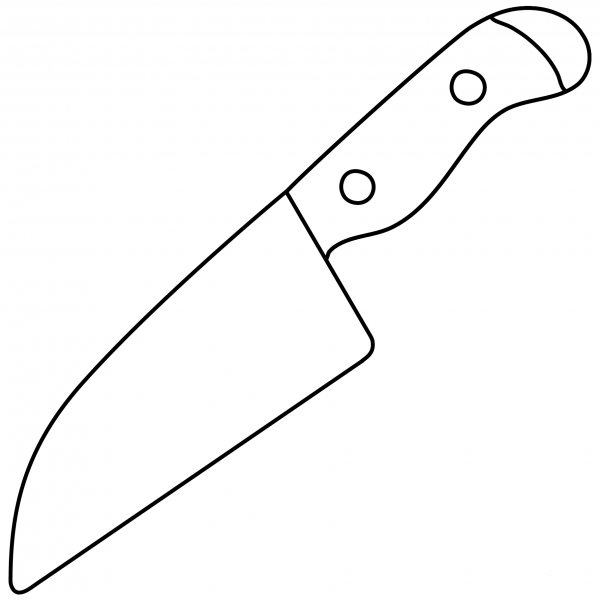 Kitchen Knife Emoji coloring page image
