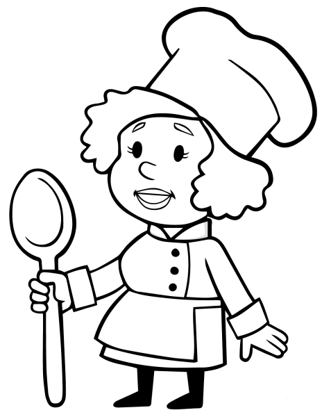 Kitchen Servant coloring page image