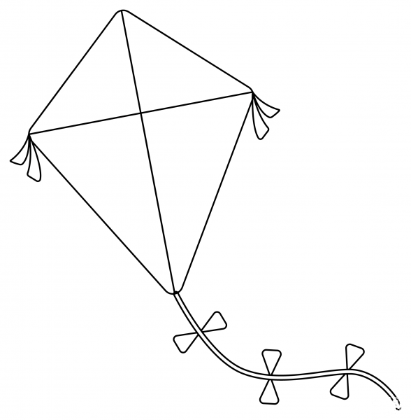 Kite coloring page - ColouringPages