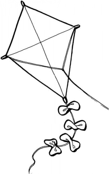 Kite  coloring page image