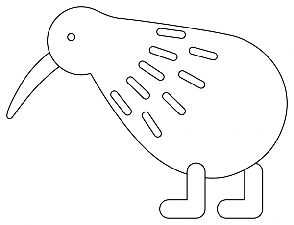 Kiw Bird coloring page image