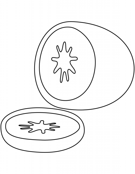 Kiwi coloring page image
