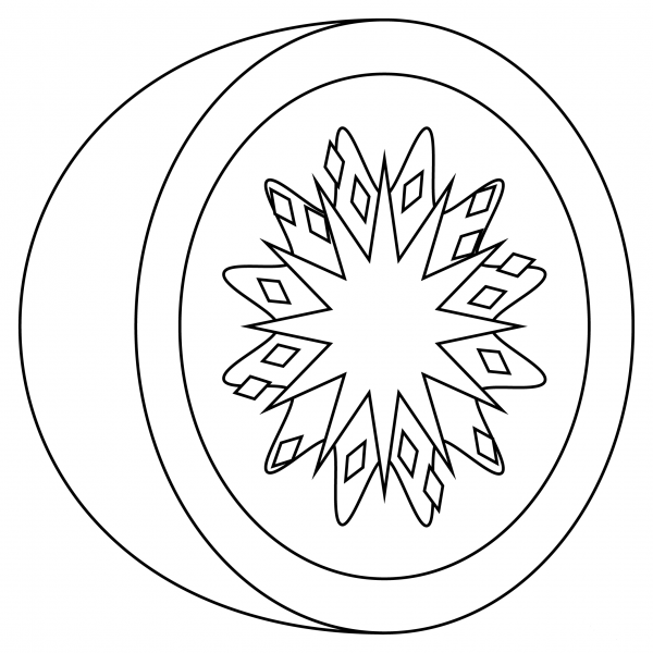 Kiwi Fruit coloring page image