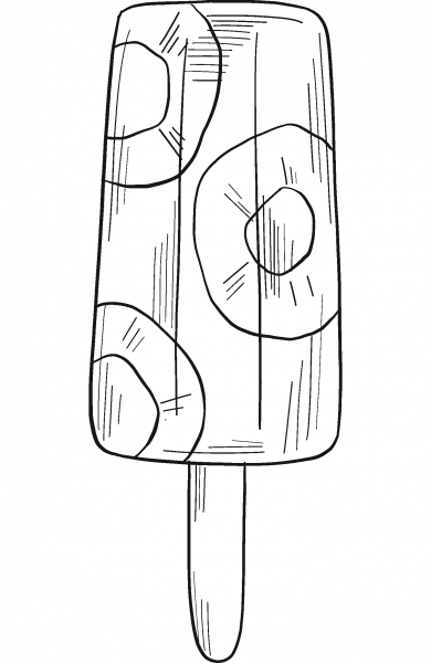 Kiwi Popsicle coloring page image