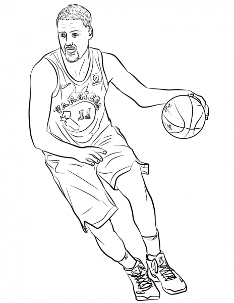 Klay Thompson coloring page image