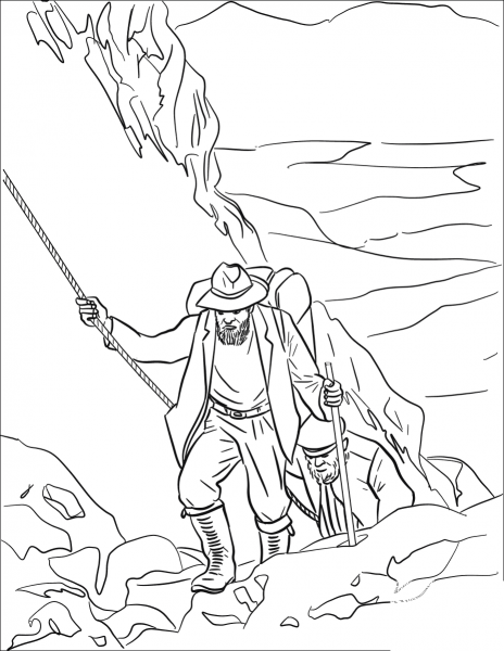 Klondike Gold Rush coloring page image