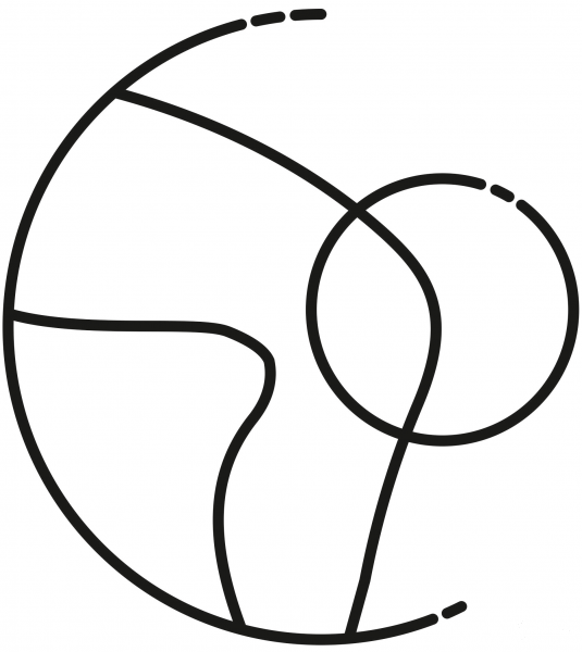 Knee coloring page image