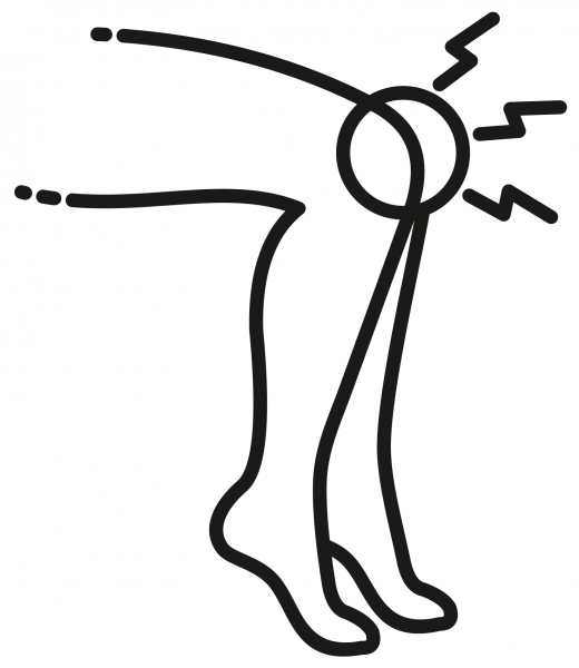 Knee Injury coloring page image