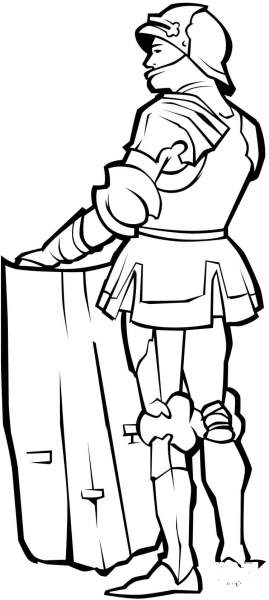Knight In The Castle  coloring page image