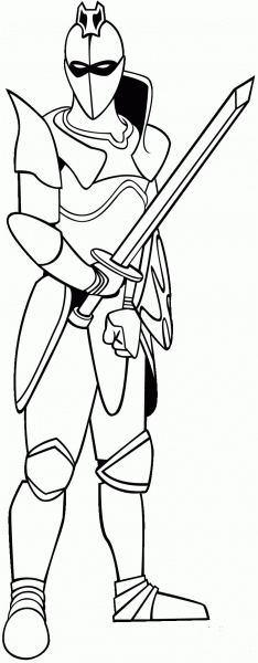 Knight Of Evil  coloring page image