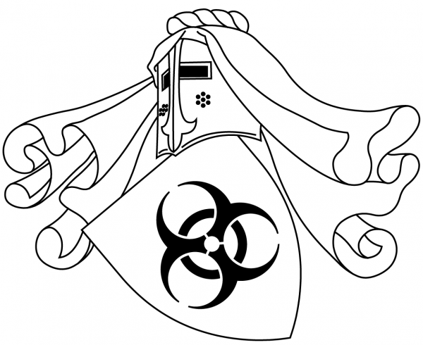 Knight with Shield coloring page image