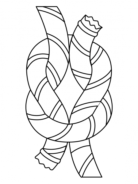 Knot Emoji coloring page image