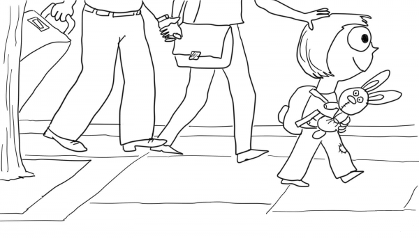 Knuffle Bunny Free coloring page image