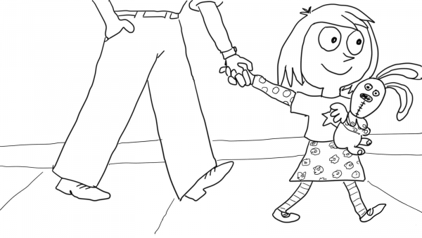 Knuffle Bunny Too coloring page image