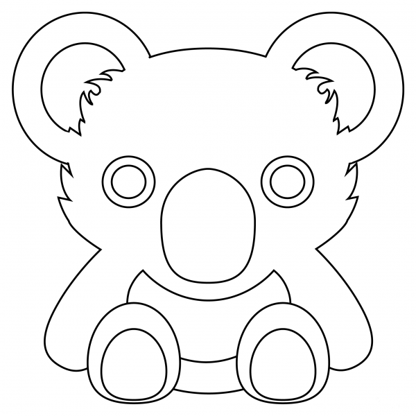 Koala coloring page image