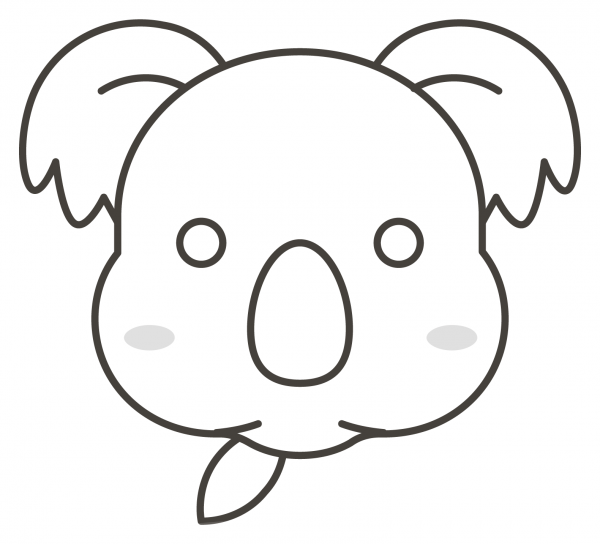 Koala coloring page image
