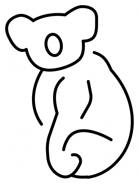 Koala Emoji coloring page image