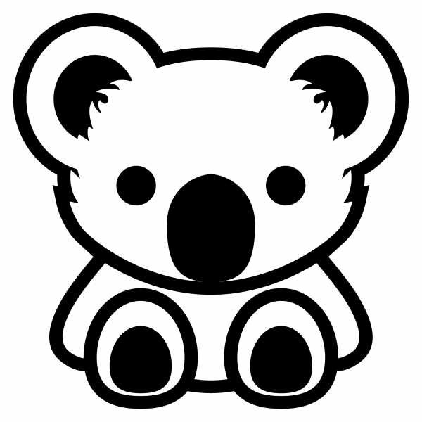 Koala Emoji coloring page image
