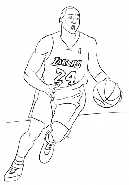 Kobe Bryant coloring page image