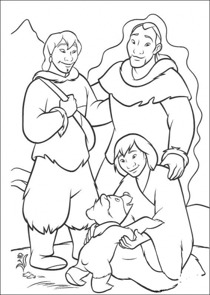 Koda and Friends coloring page image
