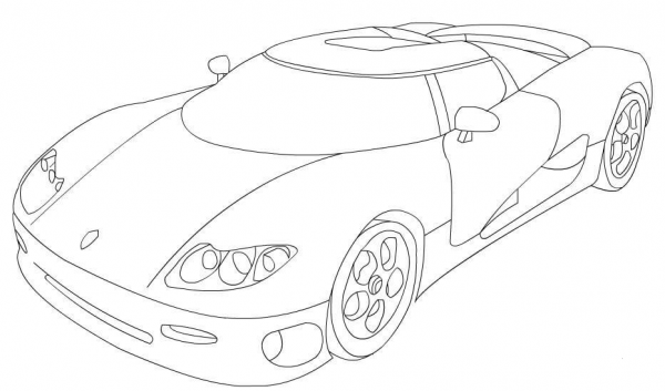 Koenigsegg CS8S coloring page image