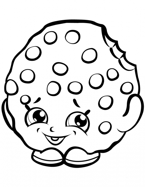 Kooky Cookie Shopkin coloring page image