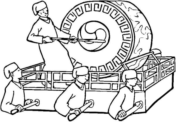 Korean Ceremony  coloring page image
