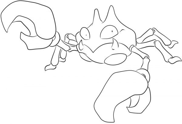 Krabby coloring page image