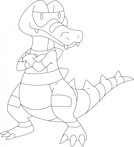 Krokorok Pokemon coloring page image