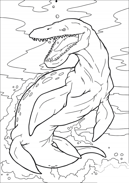 Kronosaurus coloring page image