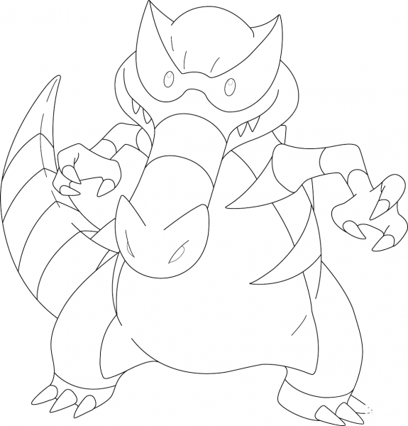 Krookodile Pokemon coloring page image