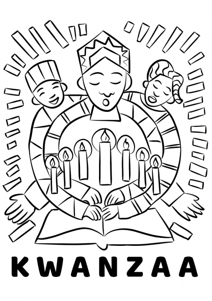 Kwanzaa coloring page image